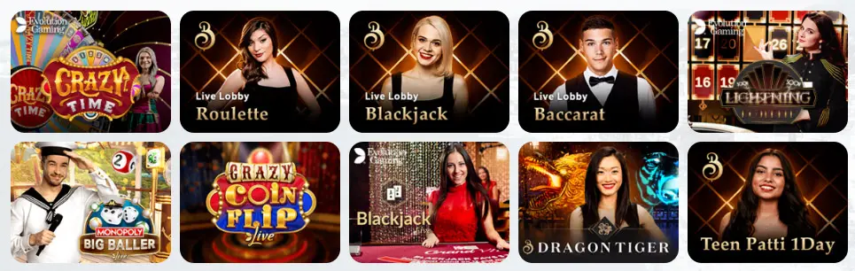 Juegos de casino en vivo EUROPA CASINO